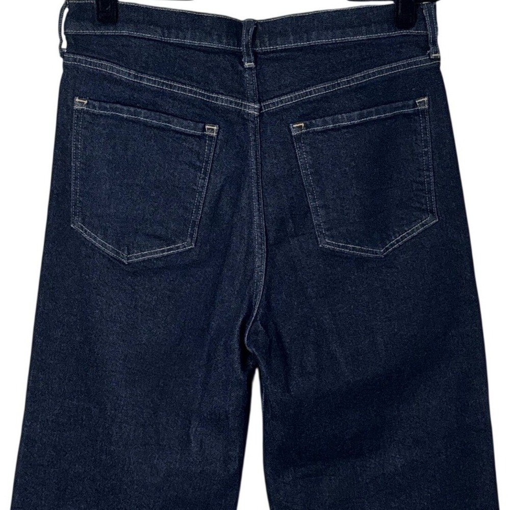 Banana Republic High-Rise Wide-Leg Crop Dark Wash Indigo Jean Size 30 - Picture 8 of 9